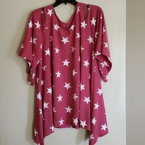 Women's patriotic top 1xl